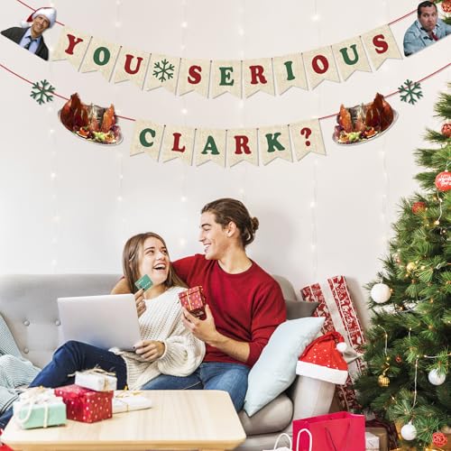 Christmas Vacation Banner Clark - Funny Holiday Decor for Ugly Sweater Party