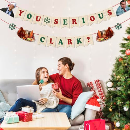 Christmas Vacation Banner Clark - Funny Holiday Decor for Ugly Sweater Party