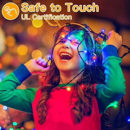 Outdoor Christmas String Lights 164ft 500 LED Multicolor Waterproof with Modes
