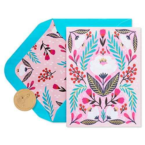 Papyrus Blank Card (Symmetrical Floral)