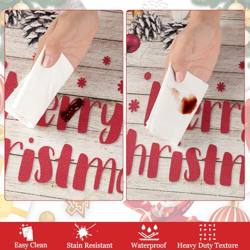 Christmas 2-Piece Anti-Fatigue Kitchen Rug Runner Set - Non-Slip Floor Mats