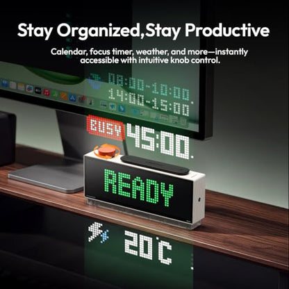 WiFi Pixel Clock with Weather, Scoreboard & Follower Count - Desk Alarm