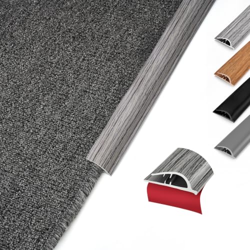 Self-Adhesive Carpet Edge Trim - Rug Border Protector 20Ft Ash Wood Grain