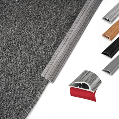 Self-Adhesive Carpet Edge Trim - Rug Border Protector 20Ft Ash Wood Grain
