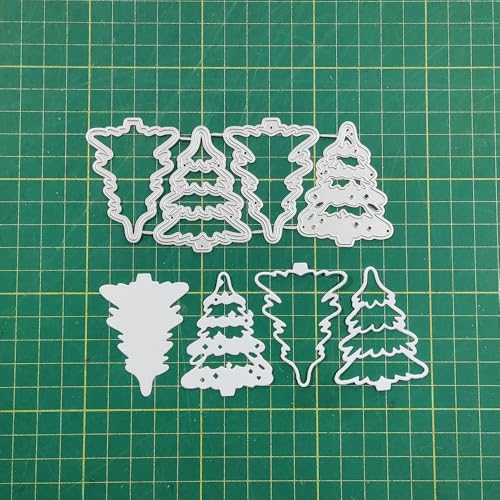 Christmas Tree Scrapbooking Die-Cuts Set - 10.9x7cm for Card Making & Paper Crafts