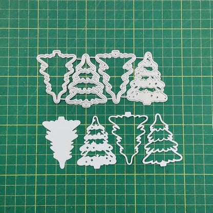 Christmas Tree Scrapbooking Die-Cuts Set - 10.9x7cm for Card Making & Paper Crafts