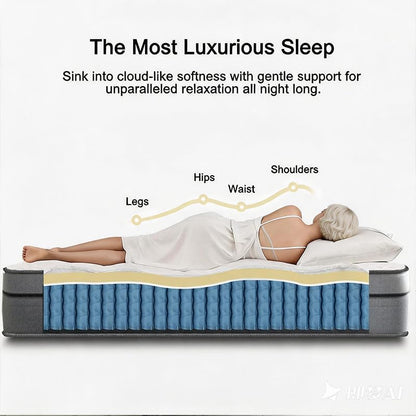 Queen Size Innerspring Mattress in a Box - Soft Comfort 60x80 Inch