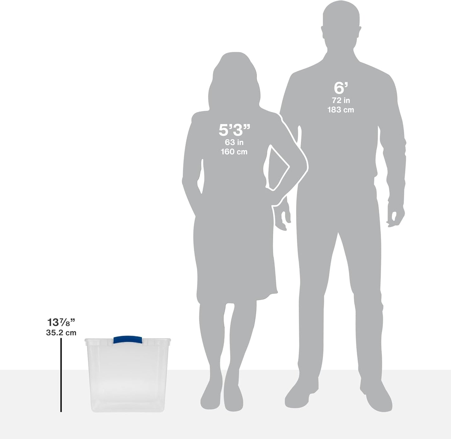 66 Quart Clear Plastic Storage Bins by [Brand Name] - Large Stackable Containers with Secure Latches for Home & Office