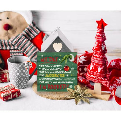 My Day Christmas Wooden Sign - Rustic Holiday Home Decor, 5x5 Inch
