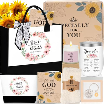 Large Christian Tote Bag & Gift Set for Women - Faith-Based Religious Gifts