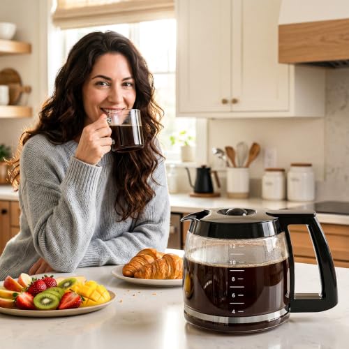 12-Cup Coffee Carafe Replacement Glass for Cuisinart Coffee Makers