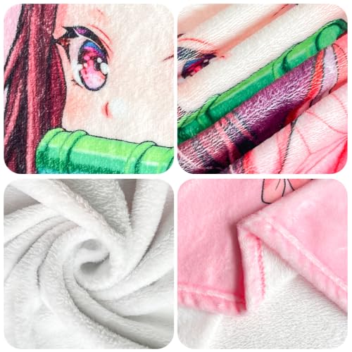 Anime Demon Flannel Blanket - Soft 50x60 Inch Sofa Bed Throw for Fans