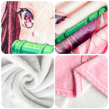 Anime Demon Flannel Blanket - Soft 50x60 Inch Sofa Bed Throw for Fans