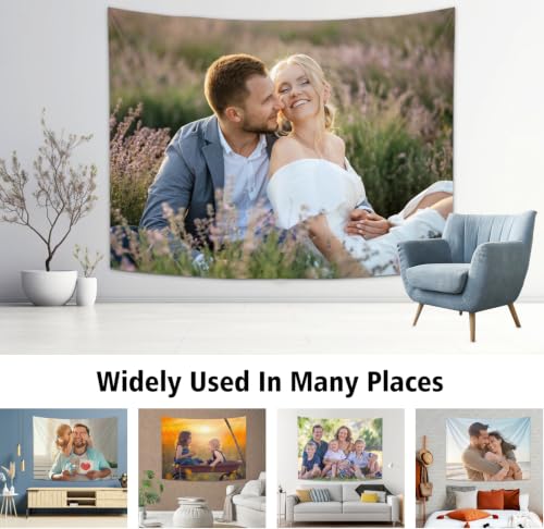 Personalized Wall Tapestry 32x48 Inch Custom Photo Banner Backdrop Gift