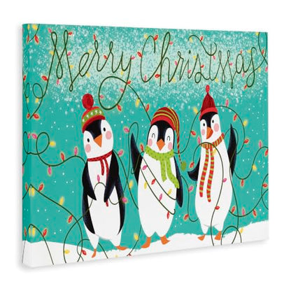 Unframed 48 x 36 Inch Christmas Canvas Wall Art - Merry Holiday Decor