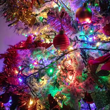 Multicolor 2 Pack 35FT Battery Operated LED Christmas String Lights with 8 Modes Waterproof
