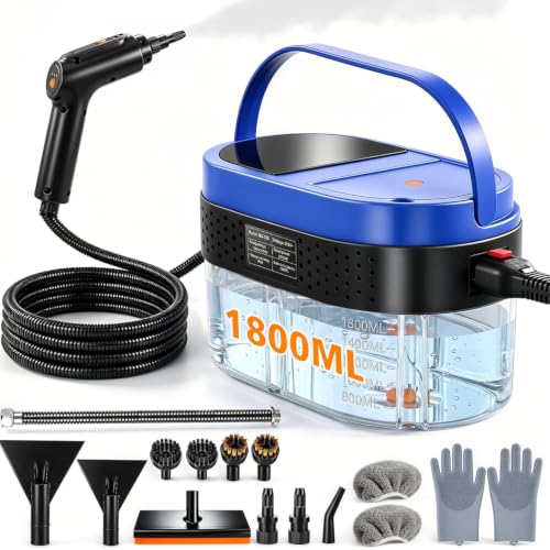 Blue Handheld Steam Cleaner 2500W for Home & Car Cleaning
