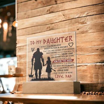 FG Mall Acrylic Plaque - Dad's Gift to Daughter Square Acrylic / Skies