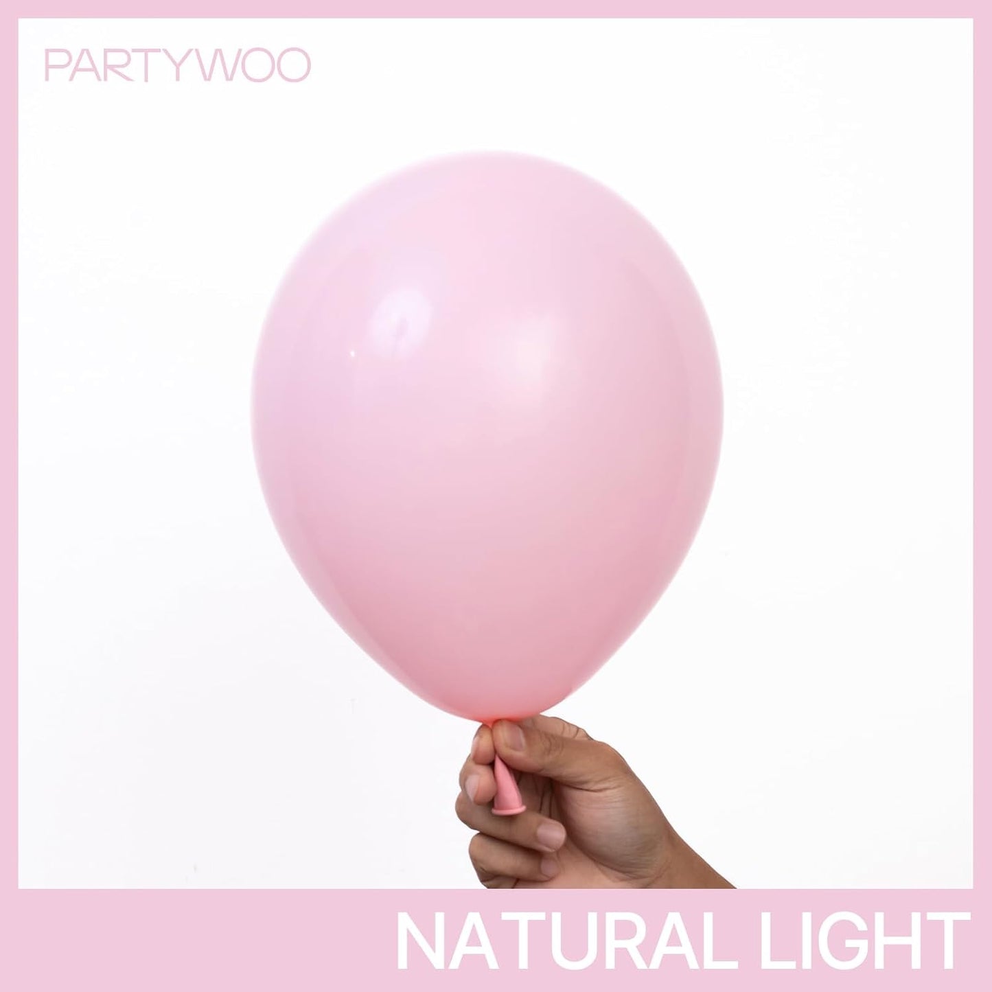 PartyWoo Light Pink Balloon Arch Kit - 127pcs in Various Sizes for Baby Shower & Birthday Decor