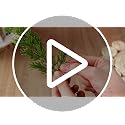 Snow Flocked Artificial Christmas Pine Stems with Red Berry Stems - 500 Pcs