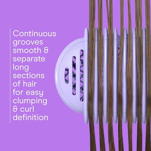 Conair Curl Define Pro Hair Brush for Curly Hair, Dual-Vent Design with Continuous Grooves, Mixed Bristles for Frizz-Free Detangling, Smoothing, and Curl Definition