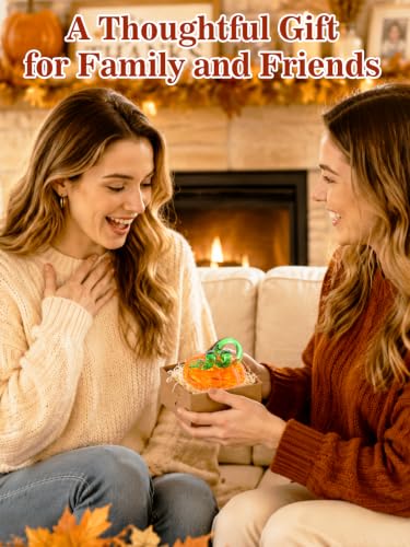 Handblown Glass Pumpkin Decor for Fall Table and Mantel Display
