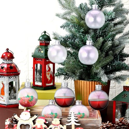 Vercraft Christmas Drink Ball Ornaments - Fillable 12 Pack, 250ml Variation of 12 / 250 ml