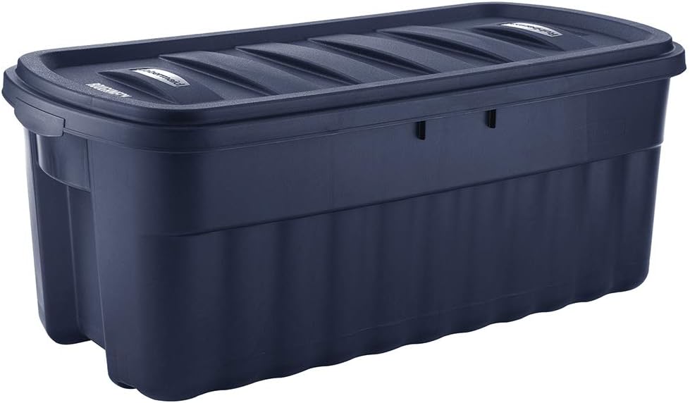Rubbermaid 50 Gallon Roughneck Storage Tote - Durable, Reusable Plastic Bin for Organizing