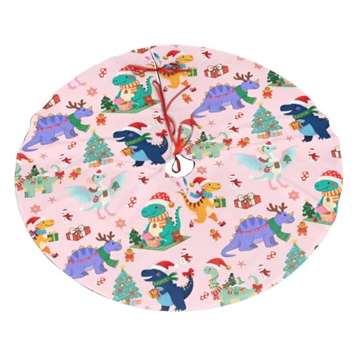 Jurassic Dinosaur Christmas Tree Skirt - 30 Inches Holiday Decor
