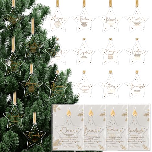 Religious Christmas Ornaments Bulk Set - 120 Christian Tree Decorations with Bible Verses - Variation of THIS listing 120