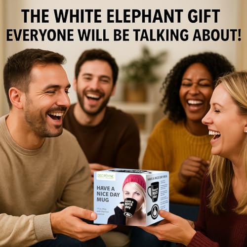 Black Funny Coffee Mug with Middle Finger Gag Design - 14 Ounce Novelty Gift for Adults, Coworkers, Christmas