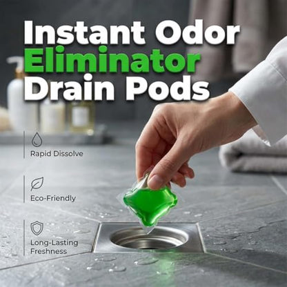 Drain Odor Eliminator Pods - Bio-Enzyme Sewer Pipe Capsules 1 Box