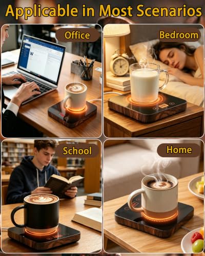 Coffee Mug Warmer for Desk 3.0x11.8 Inch with 1-12H Timer & 3 Temperatures