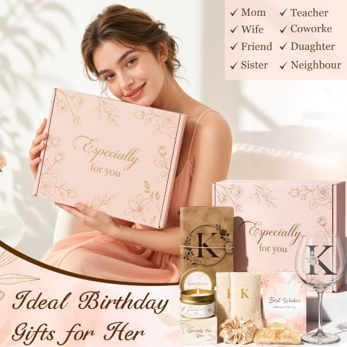 Personalized Initial Gift Box Set for Women - Monogrammed Gift Idea K