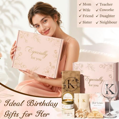 Personalized Initial Gift Box Set for Women - Monogrammed Gift Idea K