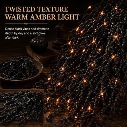 Halloween Spooky Vine Lights Garland for Mantel Door & Window - 3.3ft