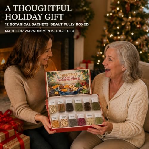 12-Piece Christmas Potpourri Gift Box for Holiday Home Fragrance
