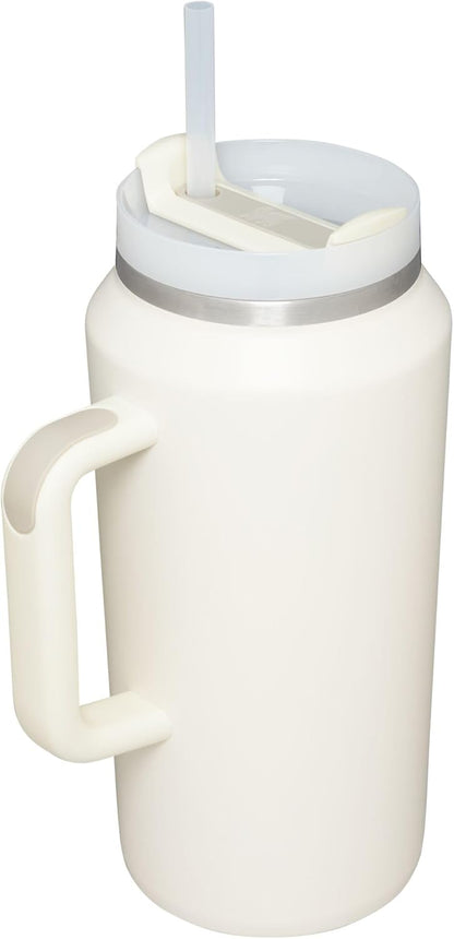 STANLEY Quencher H2.0 Tumbler - 64 oz Insulated Stainless Steel Cup with Handle & Straw | BPA-Free Cream