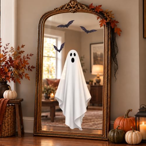 Halloween Ghost Window Clings & Mirror Decals - Large 3 Sheets - Ghosts & Bats - Halloween