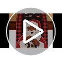 Christmas Table Runner Santa Claus-02 Red & Black Buffalo Plaid 13x72 Inches
