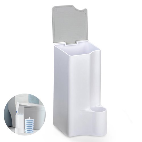 Holder for Clorox Toilet Wand, Compatible with Clorox Toilet Wand Holder only, White & Gray
