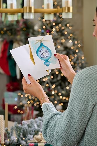 FSC Nativity Ornament Christmas Card with Nativity Scene - True Spirit of Christmas