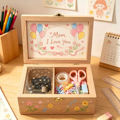 DIY Wooden Photo Frame Music Box with Edelweiss Variation - Handcrafted Gift