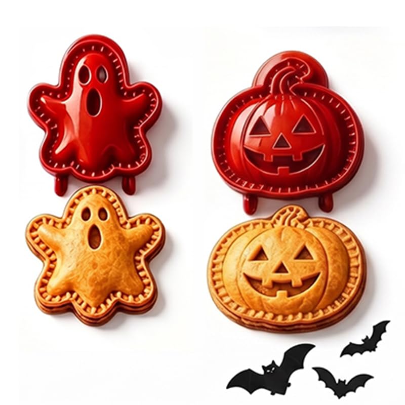 Halloween Hand Pie Mold Set - Reusable Fall Baking Supplies, 8 Shapes - A-2 Pcs
