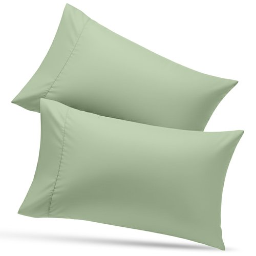 Utopia Bedding Pillow Cases Standard Size 2-Pack – Soft Brushed Microfiber – Envelope Closure – Perfect for Hospitals, Hotels, Guest Rooms – Oeko-TEX Certified, 20x26 Inches (Sage)