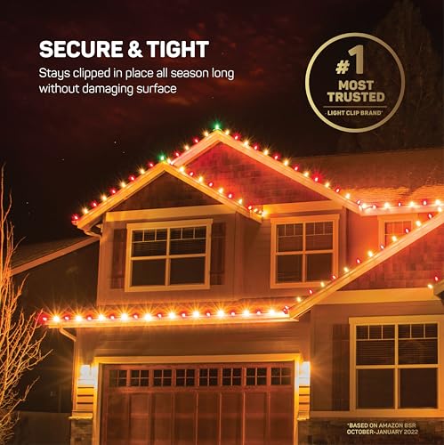 All-Purpose Holiday Light Clips Set of 400 - Gutter & Shingle Mounting