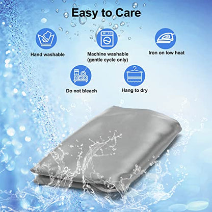 7x11 Inch Satin Pillowcase Set - Soft, Hidden Zipper, 2-Pack