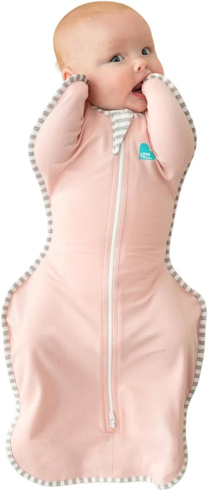 Love To Dream Swaddle UP Sleep Sack - Self-Soothing Design for Better Sleep | Medium 1.0 TOG, Dusty Pink (13-19 lbs)