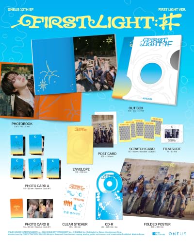 ONEUS First Light 12th Mini Album K-pop CD with Photobook & Collectibles