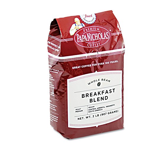 Papanicholas Coffee Whole Bean Coffee, Breakfast Blend, 28 Ounce